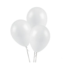 Set 100 baloane albe mari forma ovala 30 cm