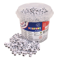 Set 1250 de margele cub de insirat cu litere diametru 6.5 mm