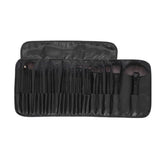 Set 24 pensule make-up diferite dimensiuni husa piele ecologica negru