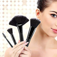 Set 24 pensule make-up diferite dimensiuni husa piele ecologica negru