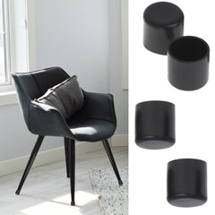 Set 4 buc. protectii anti-zgarieturi picioare scaun diametru 19mm culoare neagra