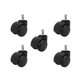 Set 5 roti pentru scaune de birou si gaming diametru 50 mm universale
