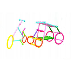 Set constructie 1000 piese bete si forme geanta depozitare multicolor