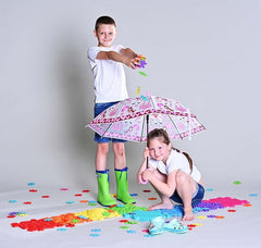 Set Covorase ortopedice Senzoriale tip Puzzle Curcubeu 9 bucati