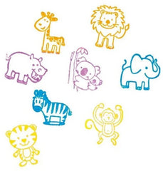 Set de 8 stampile cu animale tusiera inclusa