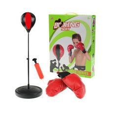 Set de box pentru copii manusi si para box pompa pentru umflat inaltime relgabila 70x106 cm