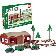 Set de joaca ferma cu utilaje agricole si animale 102 piese 54 x 62 x 20 cm