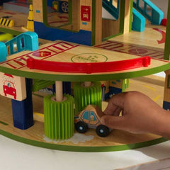 Set Garaj cu Spalatorie Kidkraft si Accesorii din Lemn
