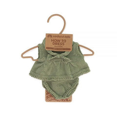 Set imbracaminte cu rochita pentru papusa fetita 21 cm