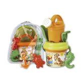 Set jucarii apa si nisip cu galetusa stropitoare forme si unelte in rucsac Poppy