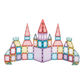 Set magnetic pentru constructii 66 piese multicolor plastic transparent