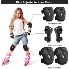 Set pentru copii 6 protectii pentru Genunchi Coate si Incheieturi (bicicleta role skateboard patine)
