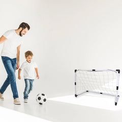 Set Poarta cu Plasa pentru Fotbal cu Minge si Pompa 120x57x63 cm