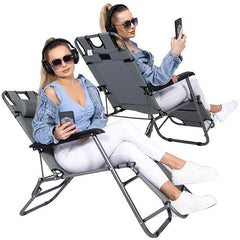 Sezlong Pliabil tip Scaun pentru Camping sau Plaja din Pvc