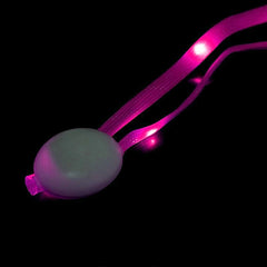 Sireturi luminoase cu Led 3 moduri de iluminare 110 - 0.8 cm textil culoare Roz
