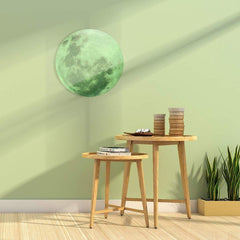 Sticker fosforescent model luna vinil lumineaza intens accesoriu decorativ dimensiune 30 cm