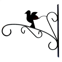 Suport ghiveci suspendat montare pe perete model pasare metalic