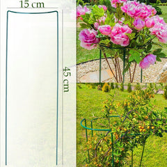 Suport metalic pentru flori set 3 bucati verde 15x45 cm