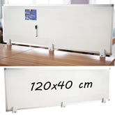 Tabla magnetica alba 40x120 cm 2 fete desktop pe birou cu Accesorii