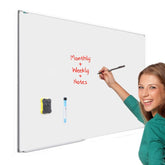 Tabla magnetica Whiteboard 90-120 cm Rama Aluminiu Slim suport Markere