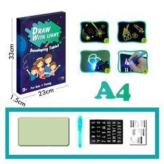 Tablita a4 rescriptibila interactiva cu breloc uv 3 ani