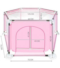 Tarc de joaca pentru fetite roz din material textil