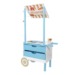 Toneta pe roti pentru inghetata 2 sertare accesorii incluse roti mobile 68-31.5-118 cm mdf