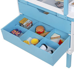 Toneta pe roti pentru inghetata 2 sertare accesorii incluse roti mobile 68-31.5-118 cm mdf