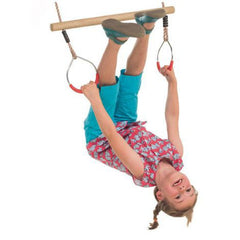 Trapez din lemn cu inele metalice - PP10 Rosu