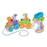 Trenulet din lemn cu animale - Melissa and Doug