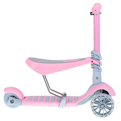 Tricicleta Trotineta Skateboard 3in1 roti iluminate Led Roz