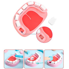 Trusa doctor stomatolog copii set din lemn cu multiple accesorii geanta cu fermoar