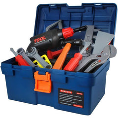 Trusa unelte constructii 32 piese burghiu surubelnite ciocan fierastrau de mana cutie depozitare