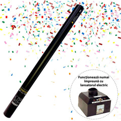 Tun electric confetti multicolore lungime 80 cm accesoriu petrecere