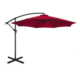 Umbrela gradina diametru 300 cm unghi reglabil structura otel impermeabila rosu