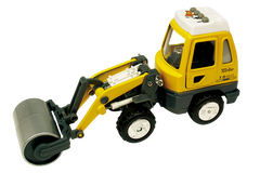 Utilaj de constructii de jucarie cu sunete si lumini 16-18 cm cilindru compactor