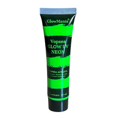 Vopsea glow uv neon pentru body painting cantitate 25 ml verde