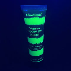 Vopsea glow uv neon pentru body painting cantitate 25 ml verde
