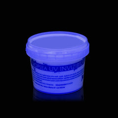 Vopsea invizibila fluorescenta reactiva uv transparenta albastra recipient 100 g