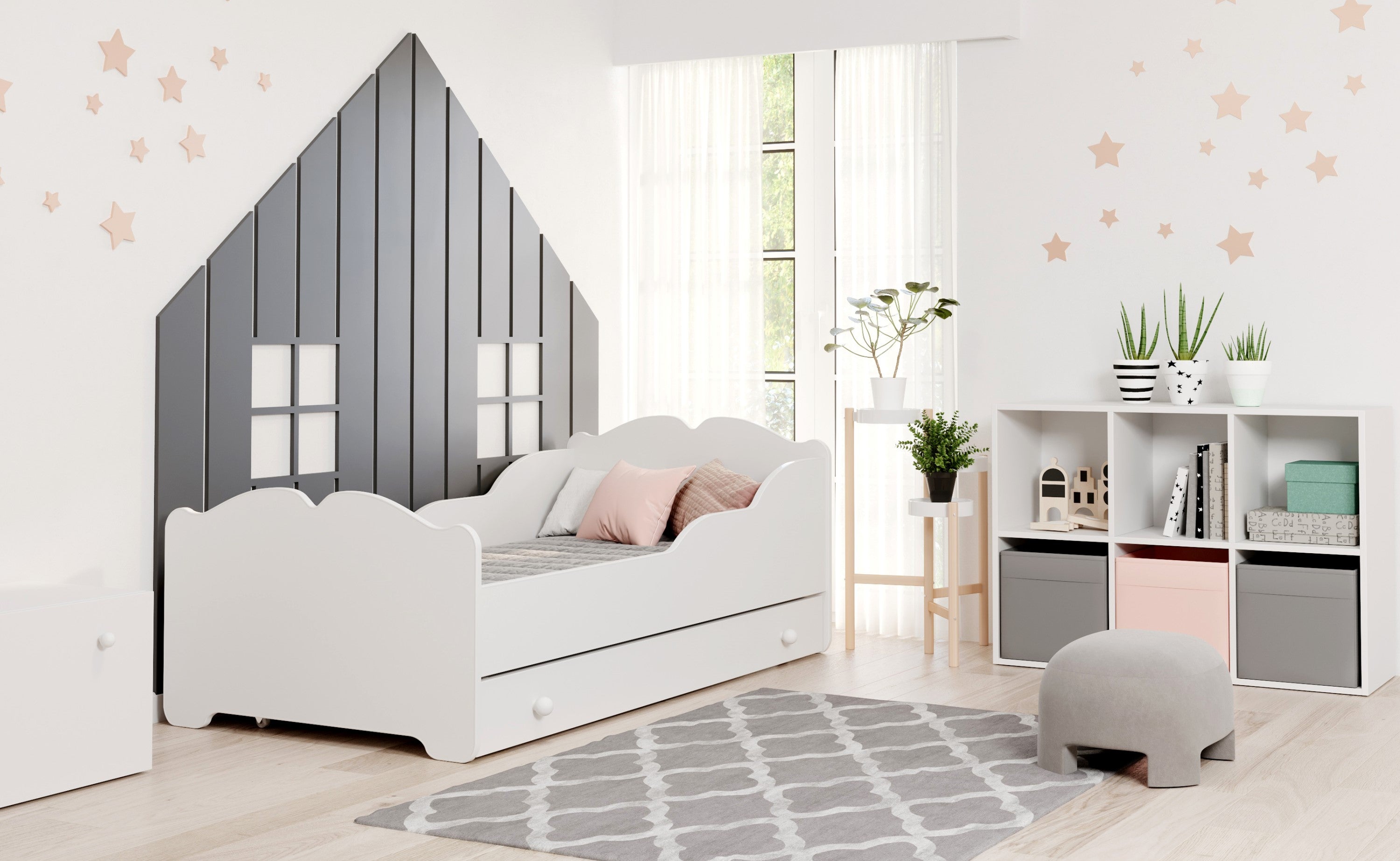 Pat pentru copii ANNA cu sertar 160x80