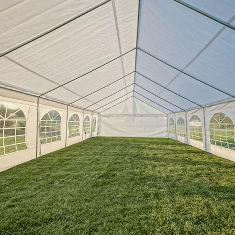 Acoperis pentru cort de 12x6x2.63.7 metri ignifugat 480 gmp prindere scai pvc alb