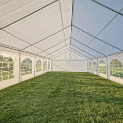 Acoperis pentru cort de 12x6x2.63.7 metri ignifugat 480 gmp prindere scai pvc alb