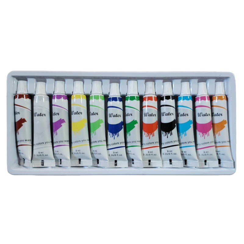 Acuarele tempera 12 culori 9 ml culoare water color