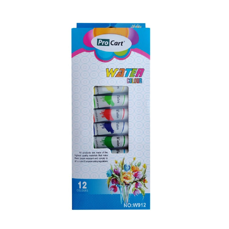 Acuarele tempera 12 culori 9 ml culoare water color