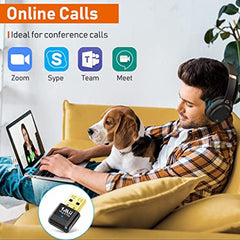 Adaptor bluetooth 5.0 transmitator casti earbud dongle audio pentru pc ps4 ps5 negru