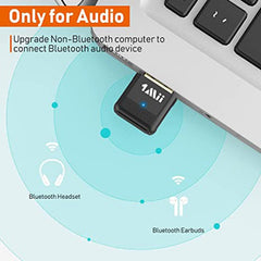 Adaptor bluetooth 5.0 transmitator casti earbud dongle audio pentru pc ps4 ps5 negru