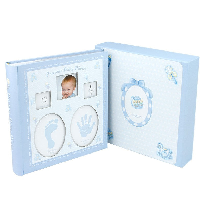 Album foto Baby Personalizabil 10x15cm Amprente bebelus cutie - albastru