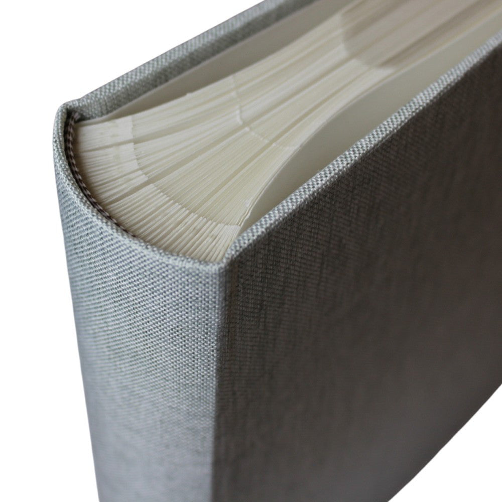 Album foto canvas book capacitate 200 poze format 10-15 cm spatiu notite culoare gri