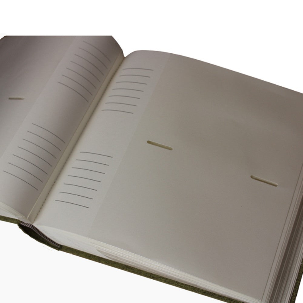 Album foto canvas book capacitate 200 poze format 10-15 cm spatiu notite culoare verde
