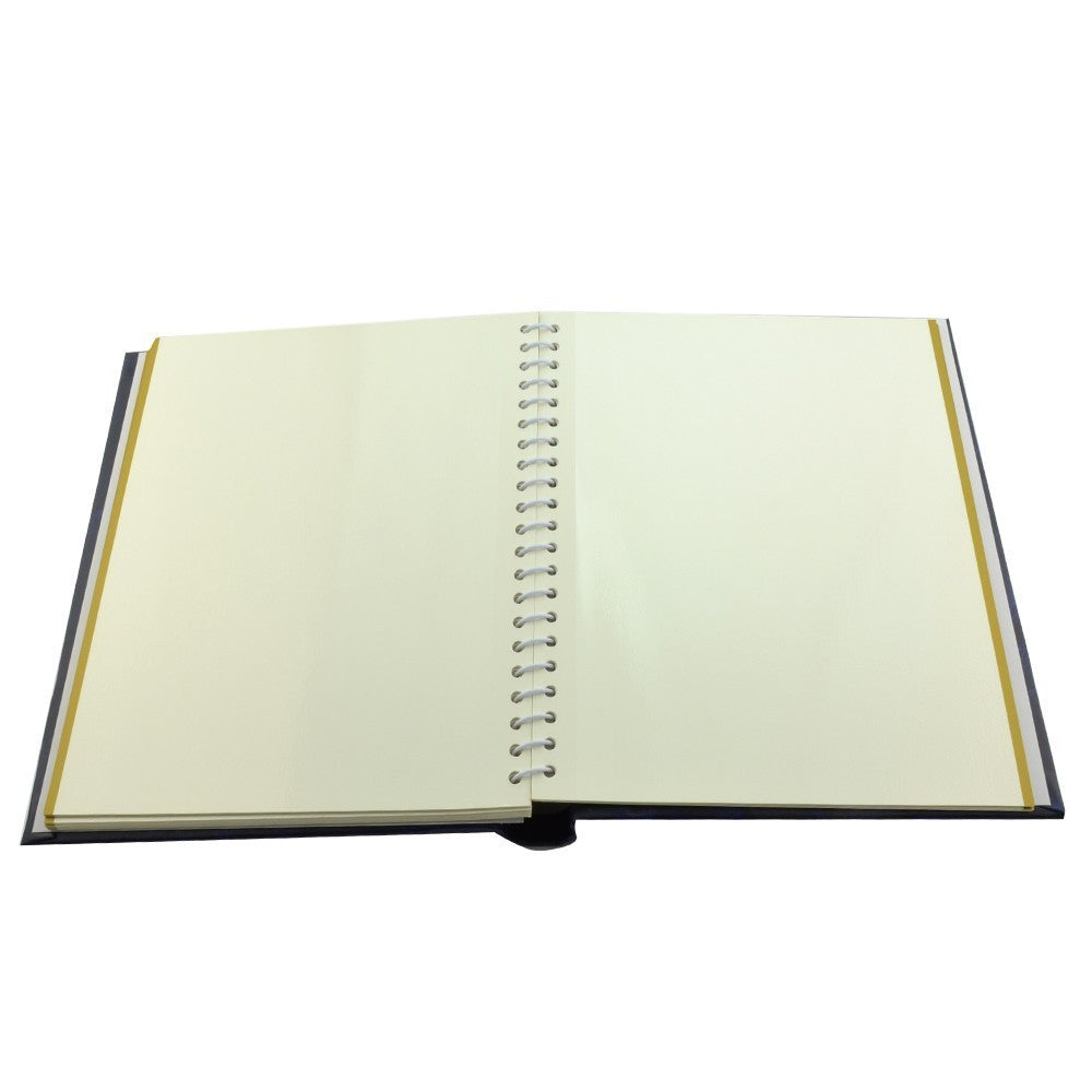 Album foto clasic 10 file autoadezive tip carte spatiu notite pagini cartonate culoare albastru